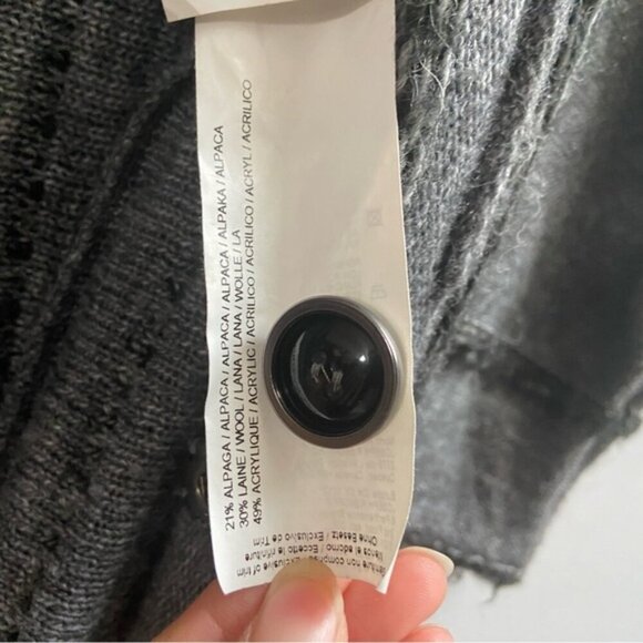 Joseph Ribkoff alpaca wool cowl neck textured sweater midi cardigan dresss Sz 12 - Picture 11 of 13